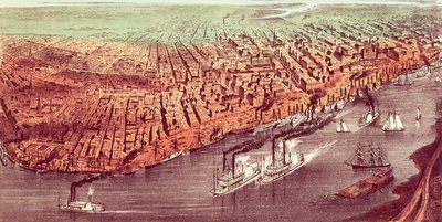 City of New Orleans by N. and Ives, J.M. Currier